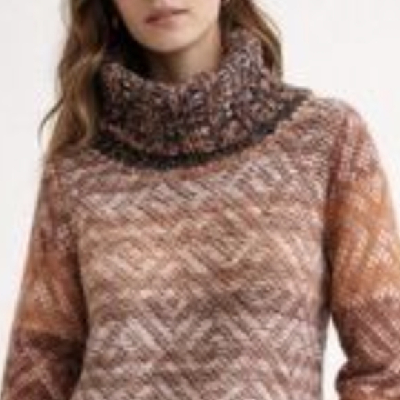 Desigual Long Freya Cozy cowl neck sweater Size medium - Picture 2 of 12